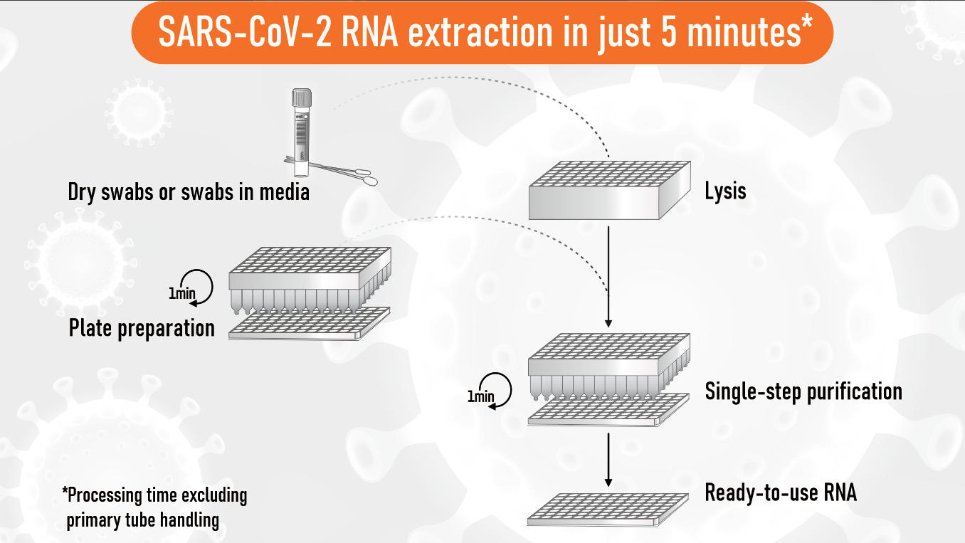 Novel RNA extraction method speeds up COVID19 PCR tests