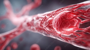Hemab_1760407451_tg Blood clot blocking red blood cells stream