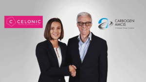 Samanta Cimitan, CEO of the Celonic Group and Stephan Fritschi, CEO of CARBOGEN AMCIS