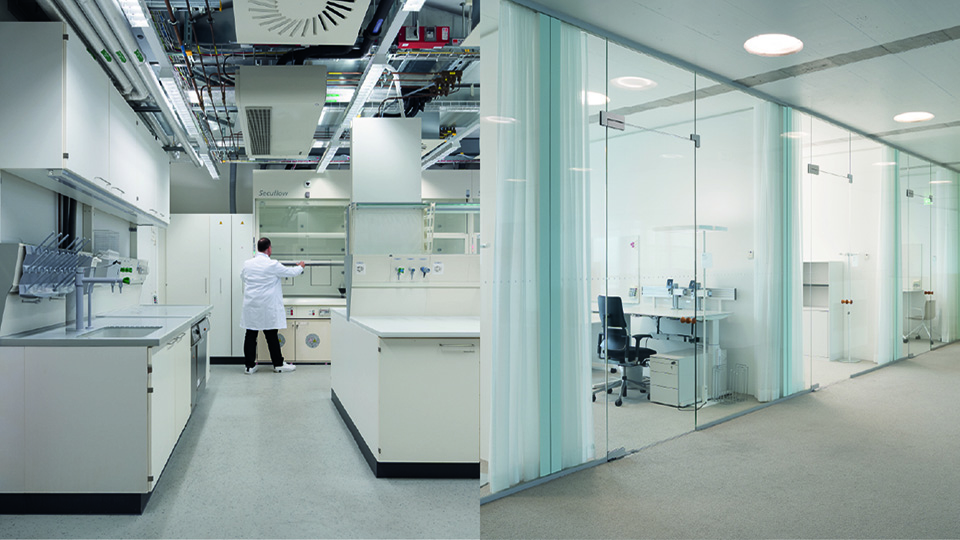 Print SONUVO in Allschwil offers approximately 35,000 m² of laboratory and office space within the Bachgraben life-science district in the Basel region.