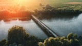 a bridge over the water