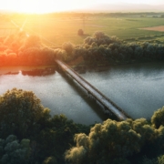 a bridge over the water