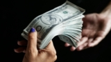 money changing hand