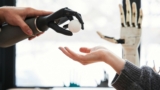 AI arm robot passing ball