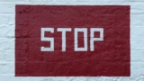 stop sign paint wall