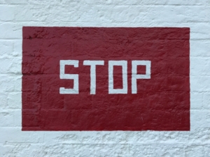 stop sign paint wall