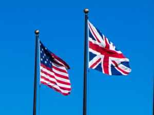 UK USA flags