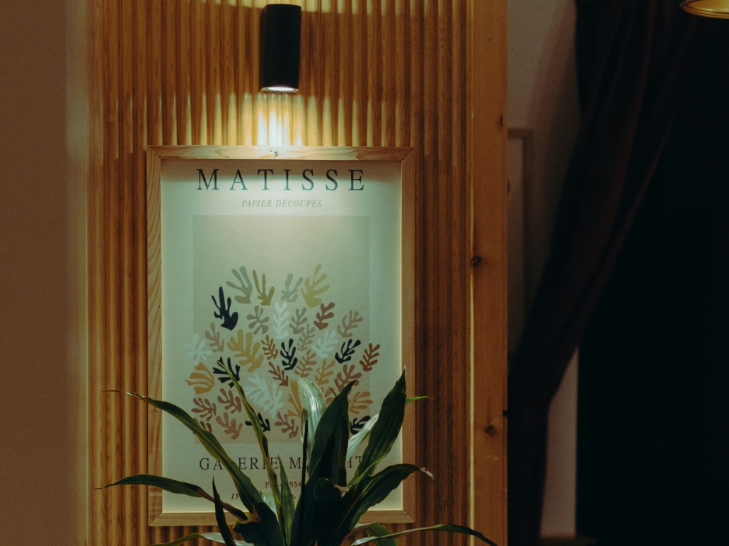Matisse painting under light