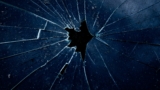 smashed window glass blow