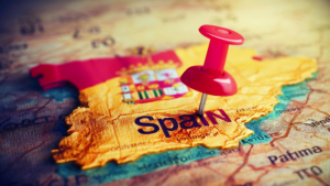 spain map pushpin location