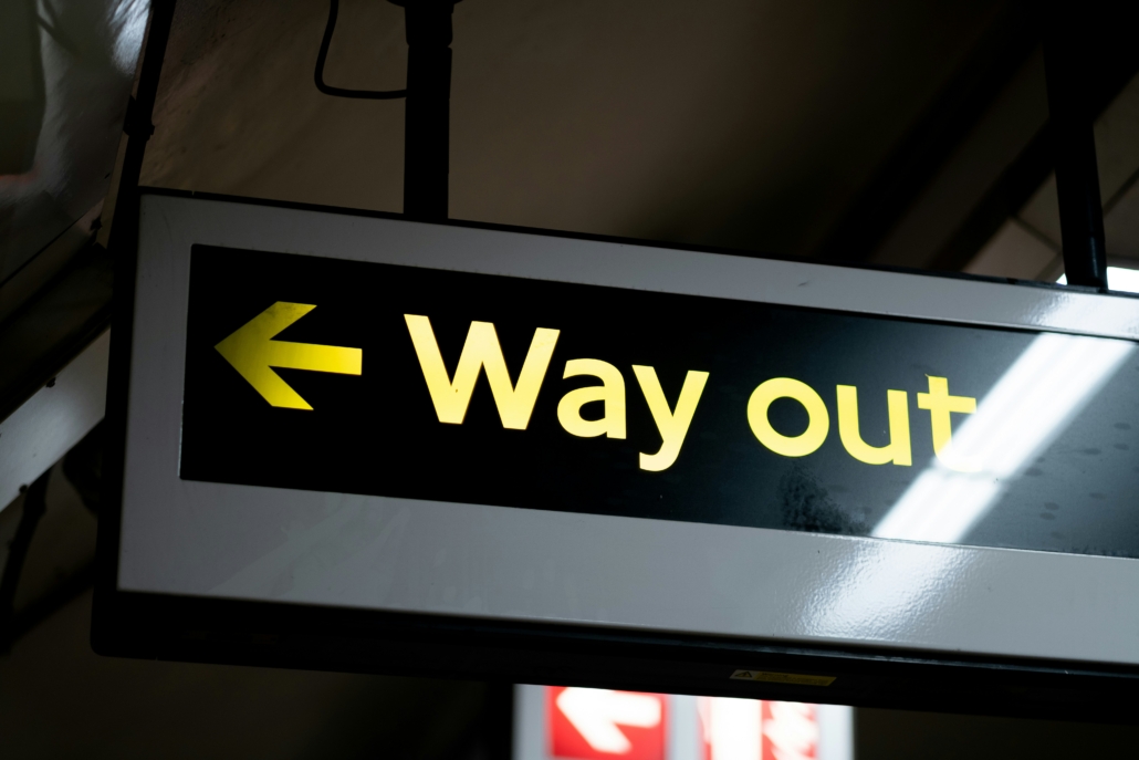 way out sign exit